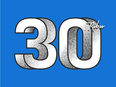 30k followers on Instagram 30 30k grain illusion logo mind trick number typography