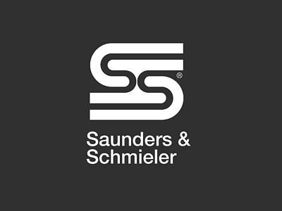 Saunders & Schmieler Logo black and white helvetica logo ss swiss style