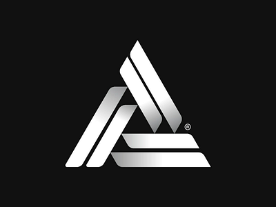 Triangle logo experiment a logo black bw geometric logo logo swiss design triangle white