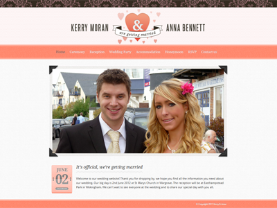 Wedding Site is live coral texture wedding wedding site