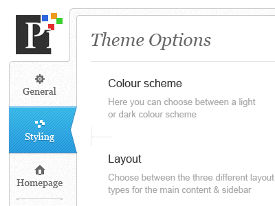 Pixelburst theme options dashbaord options theme ui wordpress