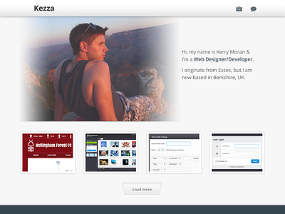 Kezza contact icons kezza portfolio shots twitter website white