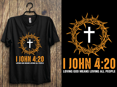 I john 4:20 loving god means loving all people. jesus face shirt typography christian design