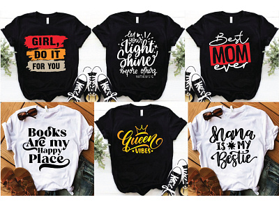 Custom typography t shirt design and graphic t shirt design