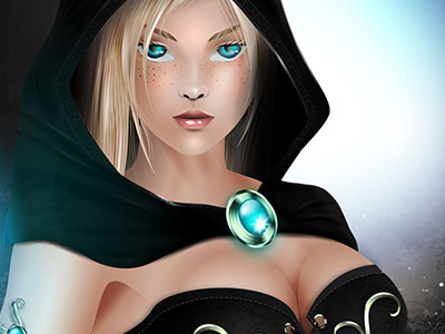 Mage Portrait art character character design fantasy game illustration magical portrait spell vector videogame