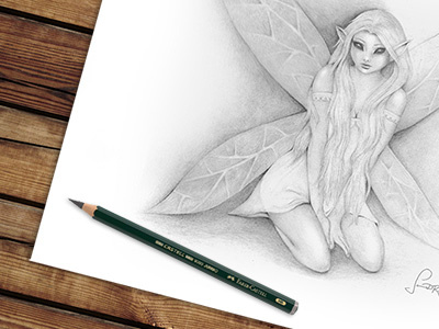 Sylph artwork character design concept drawing fairy game sketch sylph