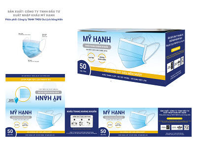 Surgical mask box | Packaging design ads advertising branding business campain company design graphic design ill illustration mask packaging packaging design vietnam visual graphic