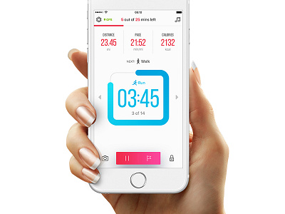 Workout Screen app design fitness interface ios running sketch ui user