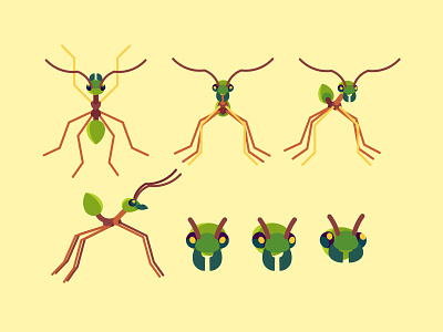 Weaver Ants adobeillustrator ants characterdesign digitalart illustration illustrator kurzgesagt nature vectoranimation vectorart weaverants