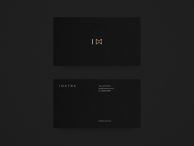 Imatra · Business Card Black black branding business card design identity logo minimal photography photography branding stationary symbol typography vector