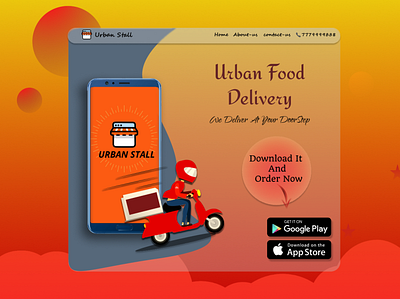Food Delivery Web UI app branding design food delivery app landing page ui user interface ux web design