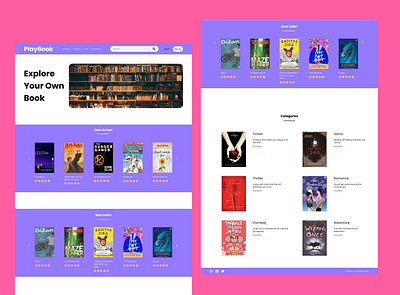 Web Design - Book Store book book store comic design e commerce home page novel ui web design