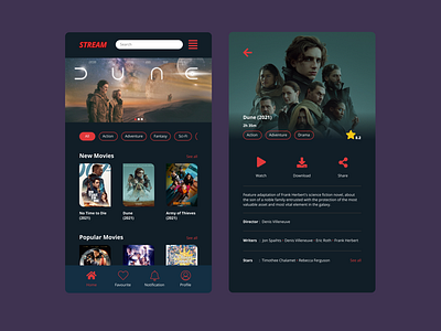 Mobile App - Movie Online app film film online mobile mobile app mobile design movie movie online stream streaming ui