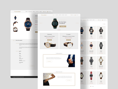 Web Design - Watch Store catalogue e commerce home page product ui visual design watch watch store web design