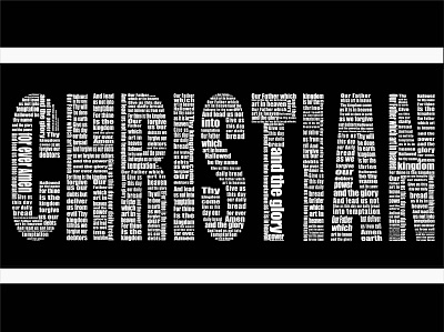 Christian Word typography design illustration typography vector