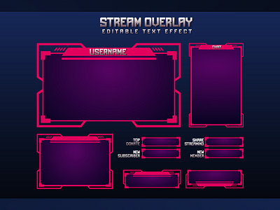 Youtube/twitch stream overlay design gaming overlay illustration logo mascot logo overlay template screen overlay twitch stream overlay youtube stream overlay