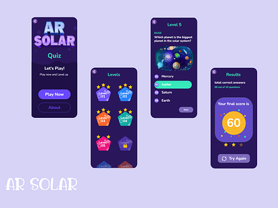 Solar Quiz App UI Design