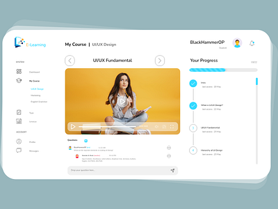 E-Learning courses dashboard design desktop application e learning graphic design icon illustration logo online learning ui ux