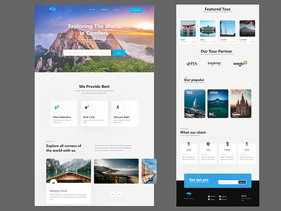 CloudTravel - Online travelling landing page