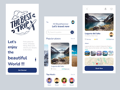 The Best Trip app design