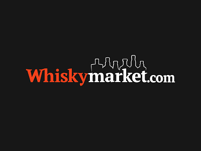 Whiskymarket Logo auction house bottles brand design golden ratio logo logotype orange sketch typogaphy whisky