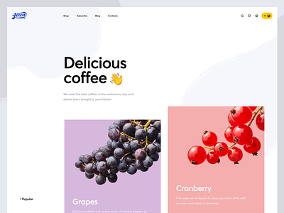 Locca Coffee E-Commerce design ecommerce main page shop ui web