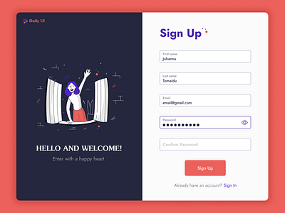 Sign Up - Daily UI #001