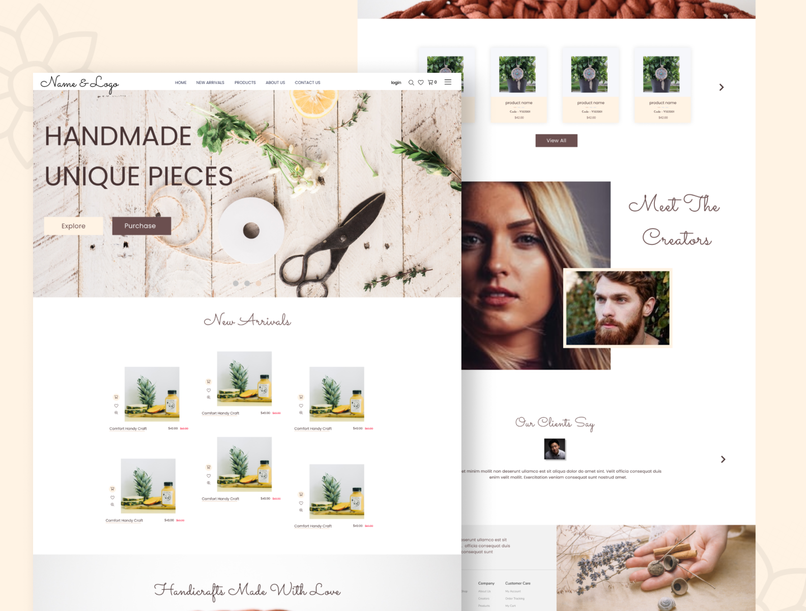 Handicrafts Website Design By Savani Dhene On Dribbble   Dribble 1 