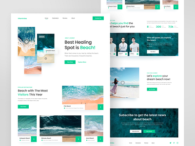 Travel Landing Page - VitaminSea beach dailyui dailyuiux design graphic design landingpage sea travel travellandingpage ui uidaily uitrends uiux userinterface ux web webdesign website