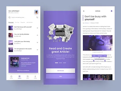 Article App article book card clean clean app design illustration news on boarding text tool tip ui uiux ux web webdesign website