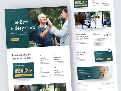 WeCare - Eldery Care Company clean clean design clean layout company design eldery care health care home care homecare service services web webdesign website
