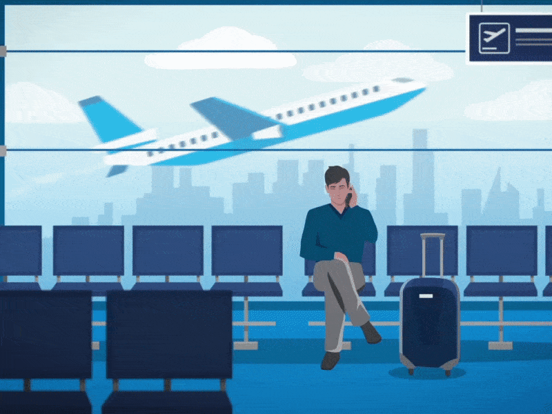 Aeroport 2d after animated animation design effects explainer graphics motion