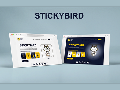 STICKYBIRD LANDING PAGE branding design graphic design illustration muck up ui uidesigner uiux ux uxdesigner vector