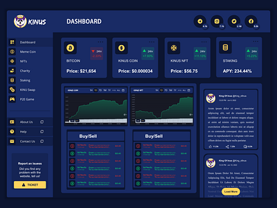 KINUS DASHBOARD DARK