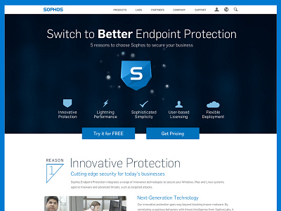 Sophos Endpoint Protection campaign landing page landing page marketing sophos