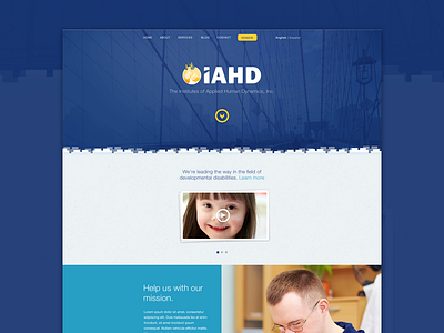 IAHD Website iahd ngo non profit parallax scrolling website