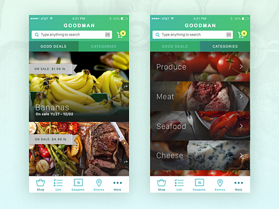 Grocery App Prototype app groceries ios shopping