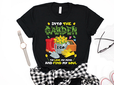 Gardening T-Shirt Design branding design designer etsy garden gardener gardening gardening t shirt gardening t shirt design graphic design green illustration logo merch by amazon my garden plant pod soul t shirt design vector