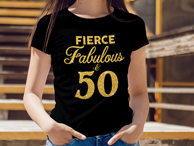 Birthday T-Shirt Design 50th birthday birthday design birthday gift birthday gift idea birthday party birthday shirt birthday t shirt birthday t shirt birthday t shirt design birthday tshirt design branding design fabulous graphic design illustration logo pod tshirt tshirt design vector