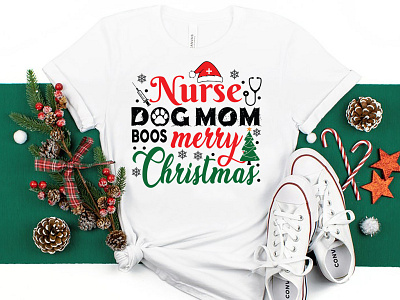 Christmas Dog Mom T-Shirt Design christmas christmas mom christmas nurse christmas shirt christmas t shirt design christmas tree dog lover dog mom merry christmas merry christmas design nurse santa santa t shirt design snow t shirt design typography