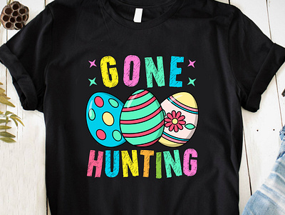 Happy Easter Day T-Shirt Design. bunny design easter easter sunday design egg graphic happy easter rabbit design rabbit t shirt design