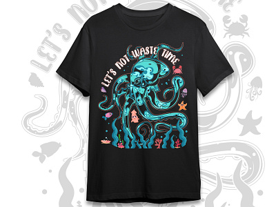 Ocean T Shirt Design. art artist branding designer graphic design illustration logo ocean design ocean t shirt octopus t shirt t shirt design tshirt tshirt design typography design vector