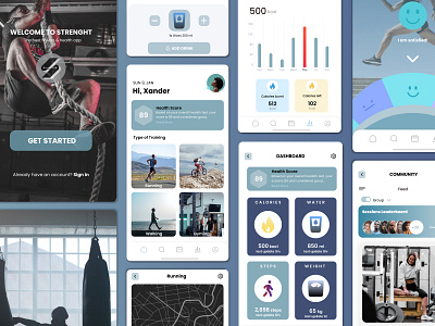 A FITNESS HEALTH APP UI DESIGN