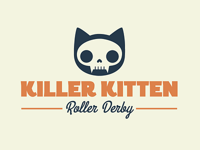 Killer Kitten Alt cat kitten roller derby skull
