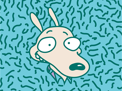 Rocko Dribbble 90s cartoon illo illustration rocko rockos modern life