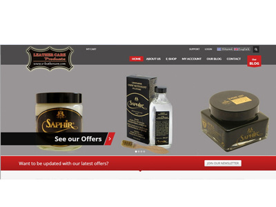 Leather Care Products Eshop copywritting digital marketing e commerce e shop internet marketing joomla logo design seo social media marketing web design web site wordpress