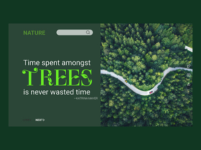 Nature Lover Quote Website Ui Ux font generetor green lover nature nature font quote spend time to tree twitter ui ux website websites