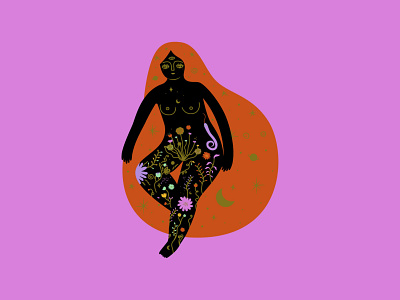 Goddess Girl illustration, vectorial design