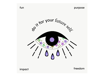 "Your future self" Digital Typographic Illustration