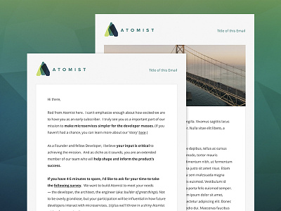 Atomist Email Newsletter